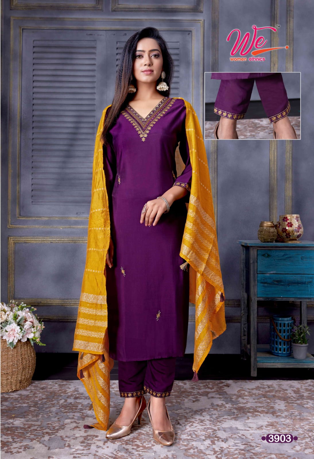 Zia By We Designer Roman Silk Kurti With Bottom Dupatta Catalog
